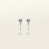 Adriene Pearl Clip On Earrings in Silver