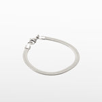 Image of the Herringbone Chain Bracelet in Silver is crafted with stainless steel and measures 18cm long and 5mm wide. It is also non-tarnish and water resistant.