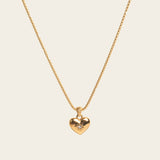 Image of the Jude Heart Necklace is expertly crafted from 18K Gold Plated Stainless Steel, resulting in a durable and water-resistant accessory. Its adjustable chain allows for a customized fit. Elegant and functional, this single necklace is a must-have for any jewelry collection.