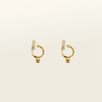 Image of the Juliette Clip-On Earrings offer a medium-strength, secure hold that lasts 24 hours. Easily adjustable with a gentle squeeze, these Mosquito Coil Clip-Ons are ideal for thick/large ears as well as sensitive ears. Crafted with gold-tone plated metal alloy and cubic zirconia, this item is sold as a single pair.