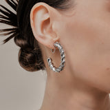 Statement Hoops Set in Silver