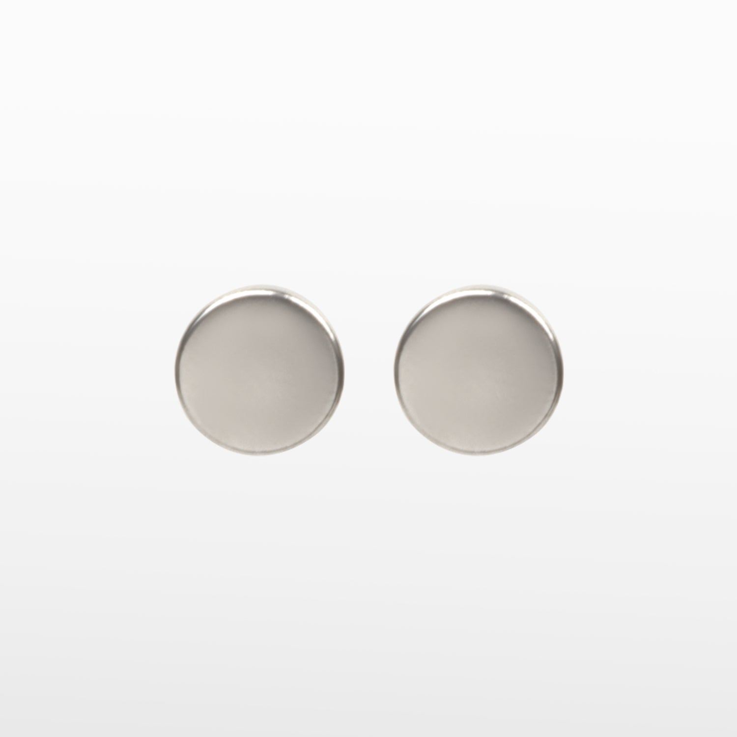 Image of the Magnetic Stud Clip-on Earrings in Silver are a must-have for all types of ears. These earrings feature a secure, magnetic closure that allows for comfortable wear for up to 6-8 hours. Crafted from stainless steel, this earring set includes one pair.