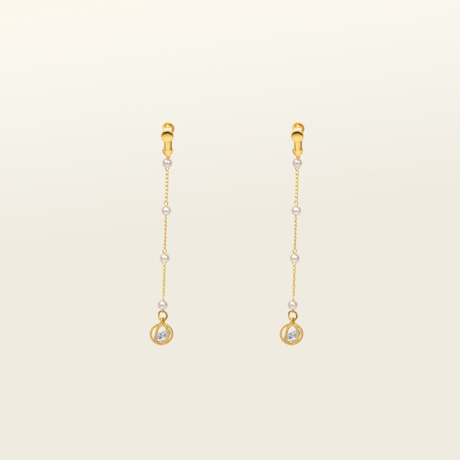 Image of the Pearl Drop Clip-On Earrings features a secure screw-back closure. Compatible with all ear types, these earrings provide a comfortable wear of 8-12 hours and offer an adjustable hold strength. Constructed with gold-tone plated metal alloy and a faux pearl, this single pair of earrings is sure to become a favorite.