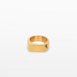 Image of the Pointed Band Ring is crafted in 18K Gold Plating to give it a luxurious look and feel. Measuring 8mm in width, its durable and non-tarnish finish makes this an ideal accessory for everyday wear. Water-resistant for added protection.