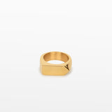 Image of the Pointed Band Ring is crafted in 18K Gold Plating to give it a luxurious look and feel. Measuring 8mm in width, its durable and non-tarnish finish makes this an ideal accessory for everyday wear. Water-resistant for added protection.
