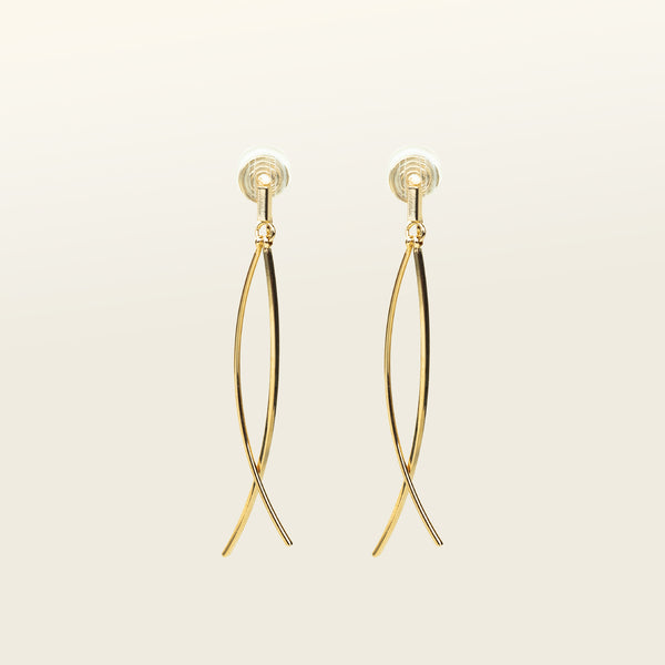 Chain Chandelier Clip On Earrings in Gold – Aiori