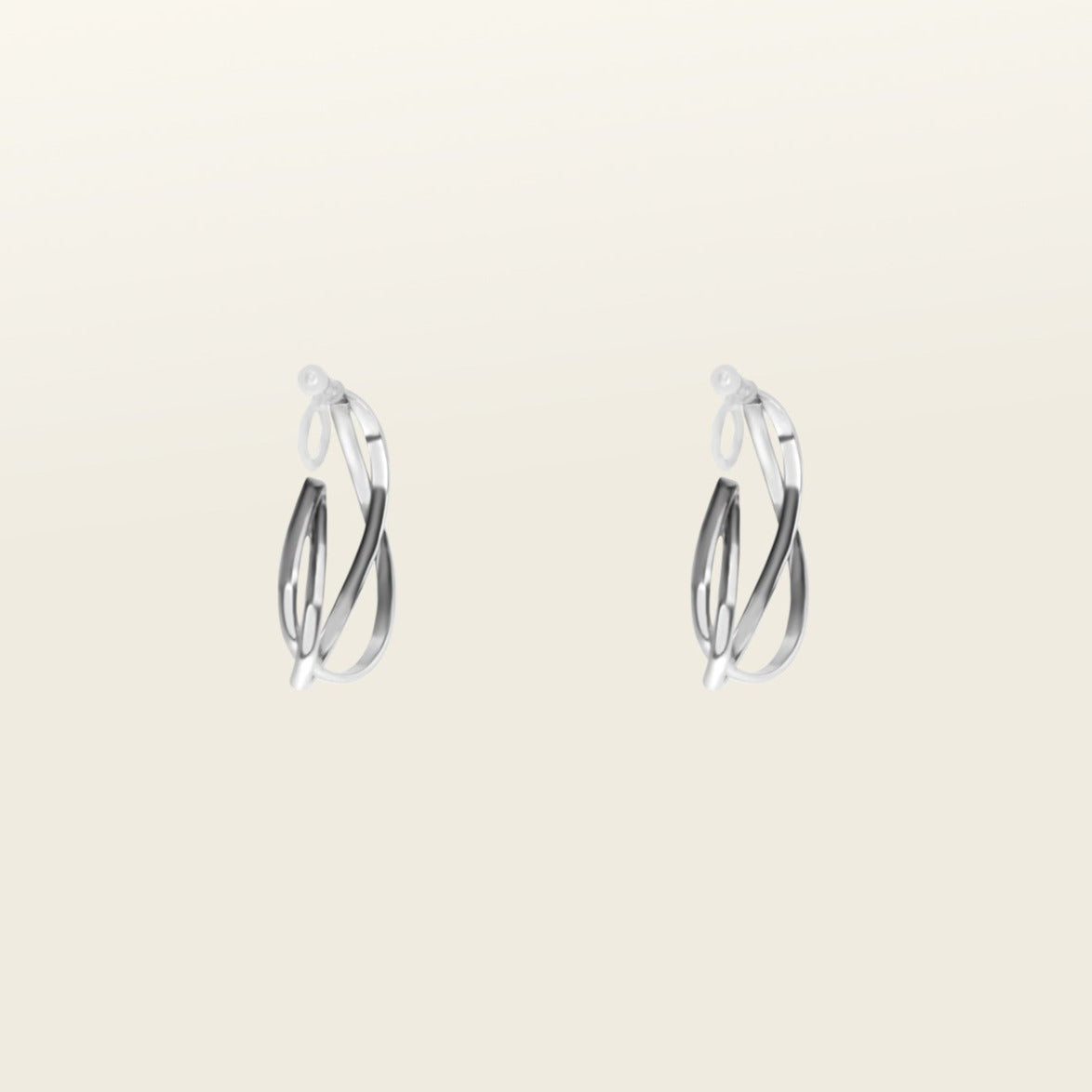 Image of the Silver Vienna Hoop Clip-On Earrings are crafted of Silver Tone Metal Alloy and feature a resin clip-on closure. These earrings are suited for all ear types, providing a medium-secure hold and an 8-12 hour average comfortable wear duration. Adjustment is not possible for this item; it is sold as a single pair in gold and silver.