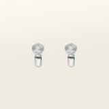 Simple Huggies Clip On Earrings in Silver