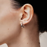 Simple Huggie Clip On Earrings in Silver