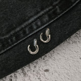 Small Hoop Clip On Earrings in Silver