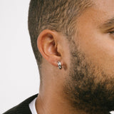 Small Hoop Clip On Earrings in Silver