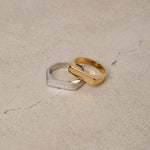Image of the Straight Band Ring in Silver crafted from Stainless Steel, measuring 4mm in width, and featuring non-tarnish and water-resistant properties.