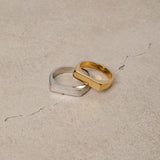 Image of the Straight Band Ring in Silver crafted from Stainless Steel, measuring 4mm in width, and featuring non-tarnish and water-resistant properties.