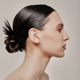 Sydney Pave Clip On Earrings in Silver