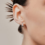 Sydney Pave Clip On Earrings in Silver