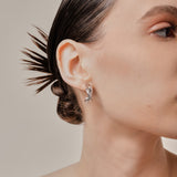 Trinity Hoop Clip On Earrings in Silver
