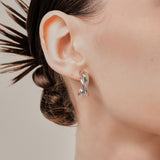 Trinity Hoop Clip On Earrings in Silver