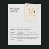 Allie Hoop Clip On Earrings in Rose Gold