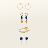 Blue and Gold Ear Stack Set