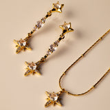 Serena Star Necklace in Gold