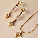 Seren Clip On Earrings in Gold