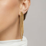 Chain Chandelier Clip On Earrings in Gold