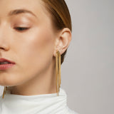 Chain Chandelier Clip On Earrings in Gold