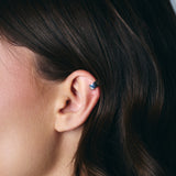Cigar Band Ear Cuff in Silver