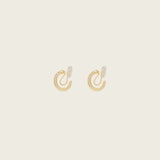 Classic Pavé Huggie Clip On Earrings in Gold