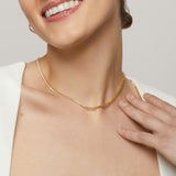 Classic Tennis Necklace in Gold