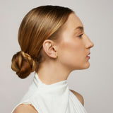 Pavé Gem Huggie Clip on Earrings in Gold