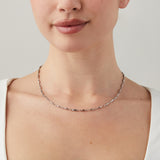 Essential Oval Bead Chain Necklace in Silver