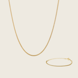 Essential Cuban Chain Set in Gold