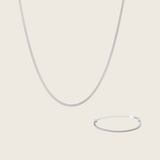 Essential Cuban Chain Set in Silver