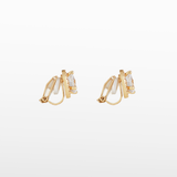 Halo Stud Clip On Earrings in Gold