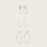 Hoops Set in Silver