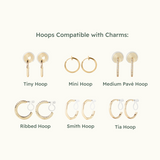 Mini Gemstone Hoop Charms in Gold