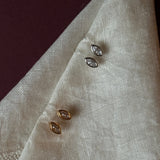 Marquise Stud Clip On Earrings in Gold