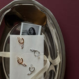Mini Marquise Hoop Clip On Earrings in Silver