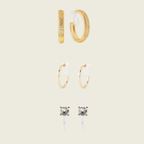 Invisible Resin Clip On Earrings Earrings Best Sellers Set in Gold