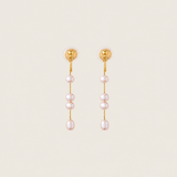 June Pearl Clip On Earrings in Gold