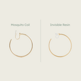 Large Thin Hoop Clip On Earrings in Gold