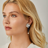 Magnolia Clip On Earrings in Silver