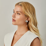 Magnolia Clip On Earrings in Silver