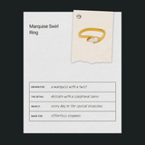 Marquise Swirl Ring in Silver