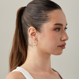 Medium Dome Hoop Clip On Earrings in Gold