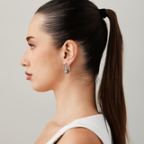 Medium Dome Hoop Clip On Earrings in Silver