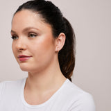 Medium Pavé Hoop Clip On Earrings in Gold