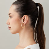 Medium Twist Hoop Clip On Earrings in Gold