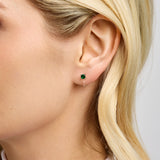 Mini Stud Clip On Earrings in Silver